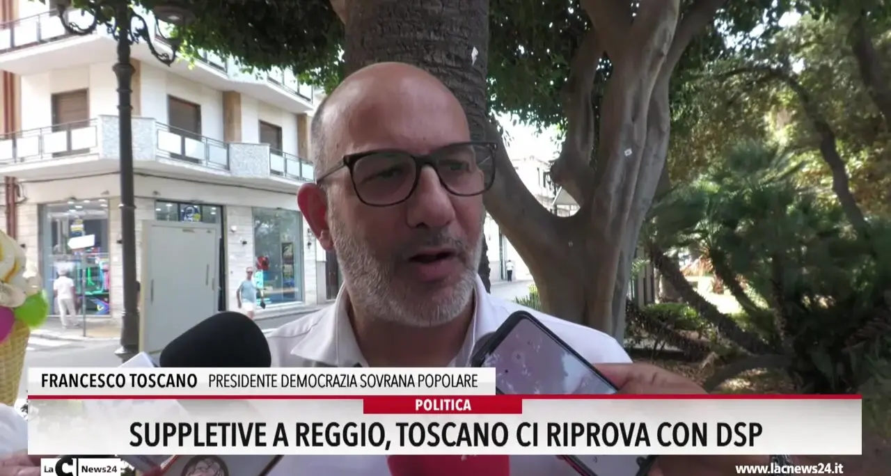 Suppletive a Reggio, Toscano ci riprova con Dsp