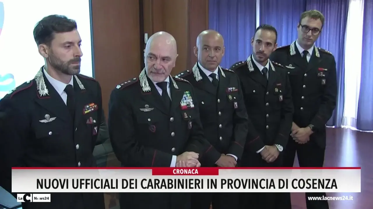 Nuovi ufficiali dei Carabinieri in provincia di Cosenza
