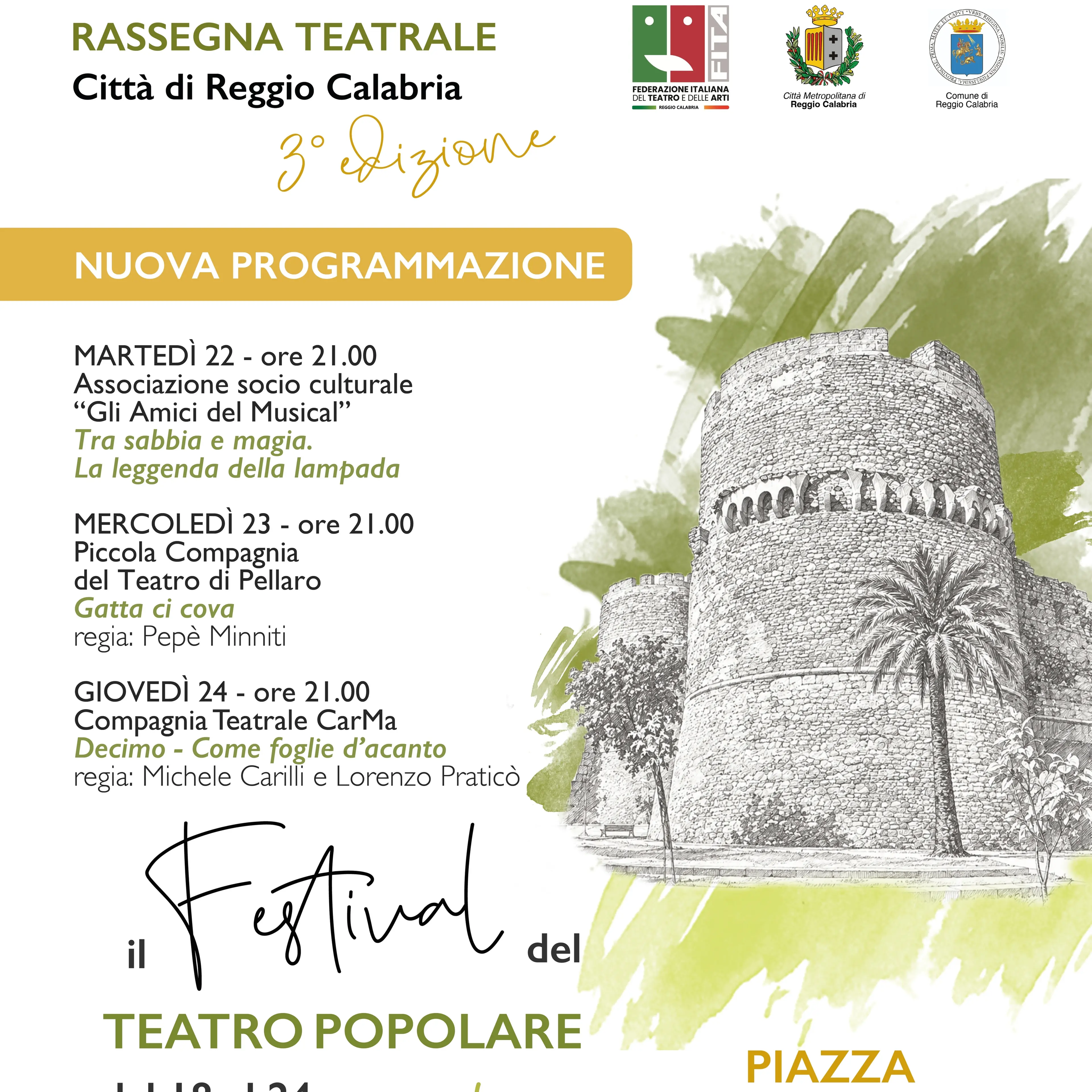 Festival del Teatro Popolare, Piazza Castello si riempie per le prime serate: la rassegna prosegue con tre nuovi appuntamenti\n