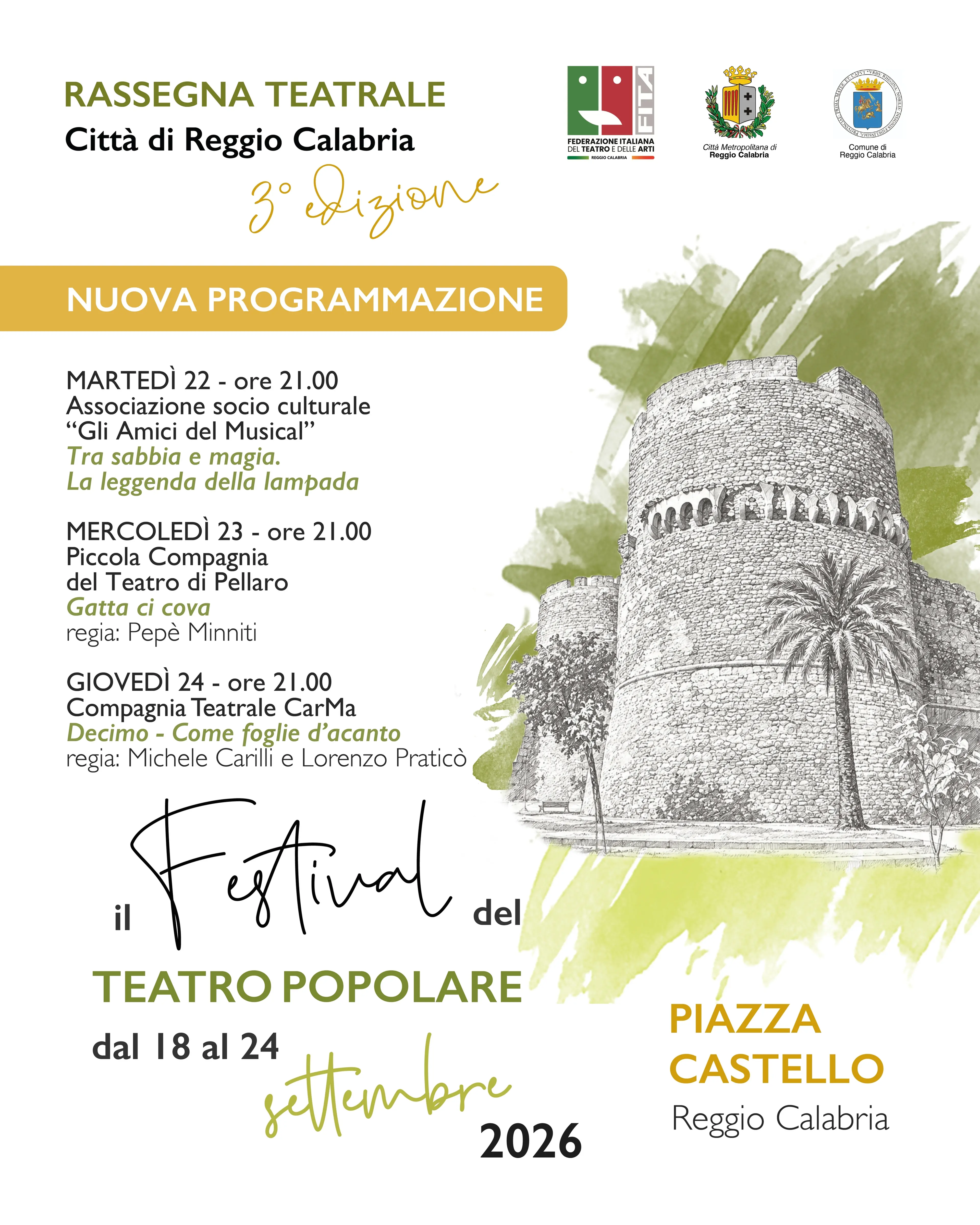 Festival del Teatro Popolare, Piazza Castello si riempie per le prime serate: la rassegna prosegue con tre nuovi appuntamenti\n