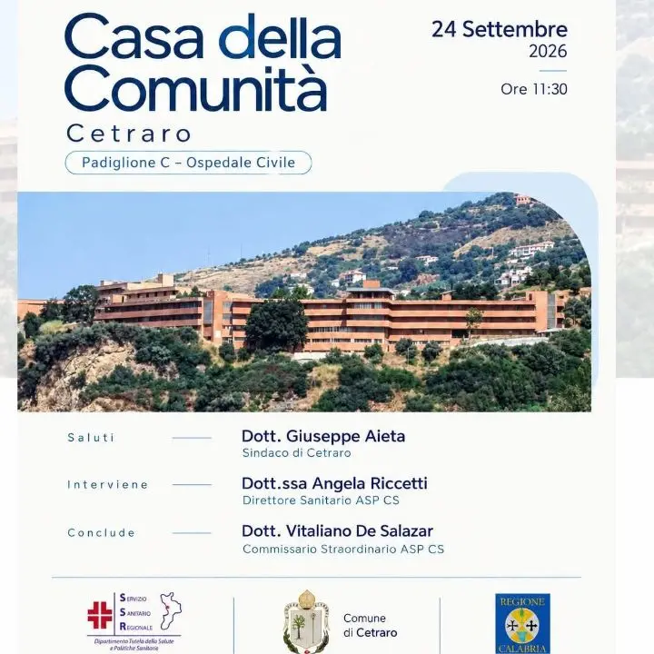 Cetraro, tutto pronto per l’inaugurazione della Casa di Comunità\n