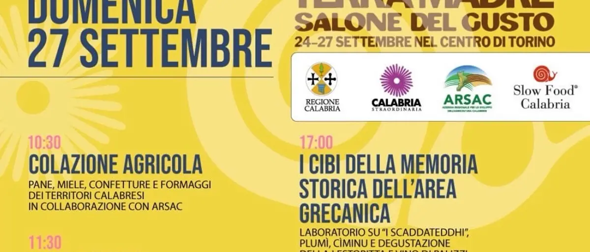 Gal\u00A0Terre Locridee torna al salone del Gusto Terra Madre di Torino\n