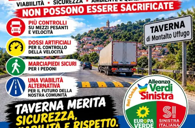 Taverna di Montalto, traffico e mezzi pesanti: «Servono controlli e soluzioni»\n
