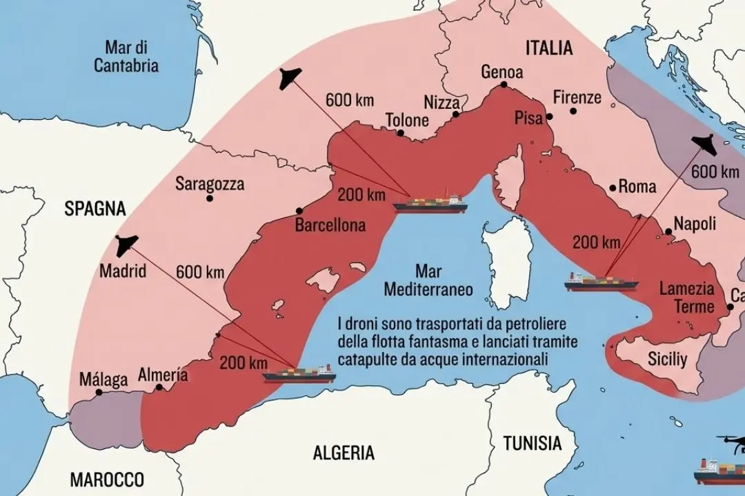 Allerta dell'intelligence Usa: «Droni russi dal mare verso Italia, Francia e Spagna». Anche la Calabria nel raggio d’azione\n