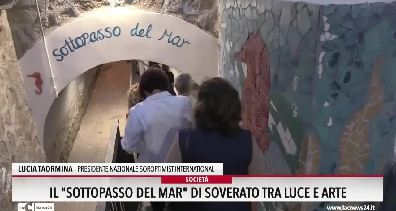 Il sottopasso del mar di Soverato tra luce e arte