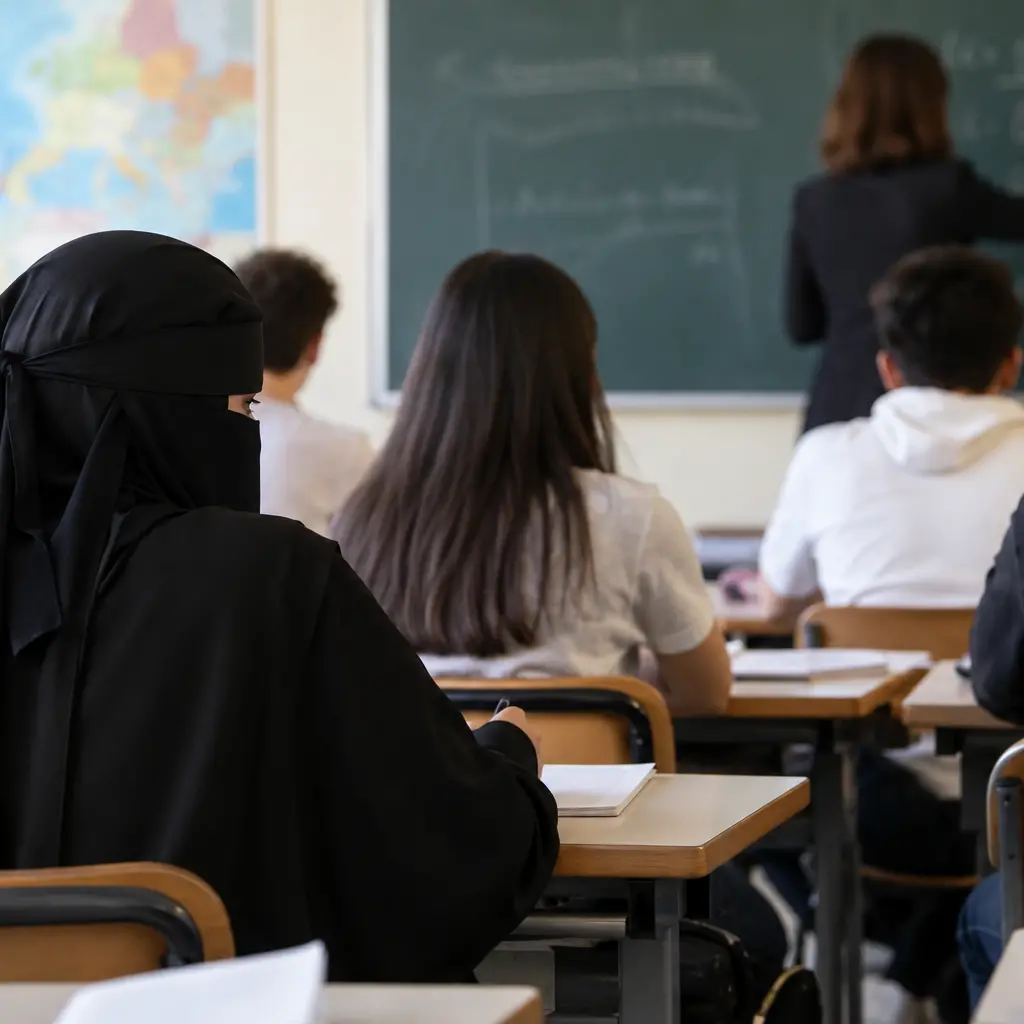 <p>Scuola, ecco la bozza del decreto: fino a 1.000 euro di multa per chi indossa il burqa e tetto del 30% nelle classi prime</p>