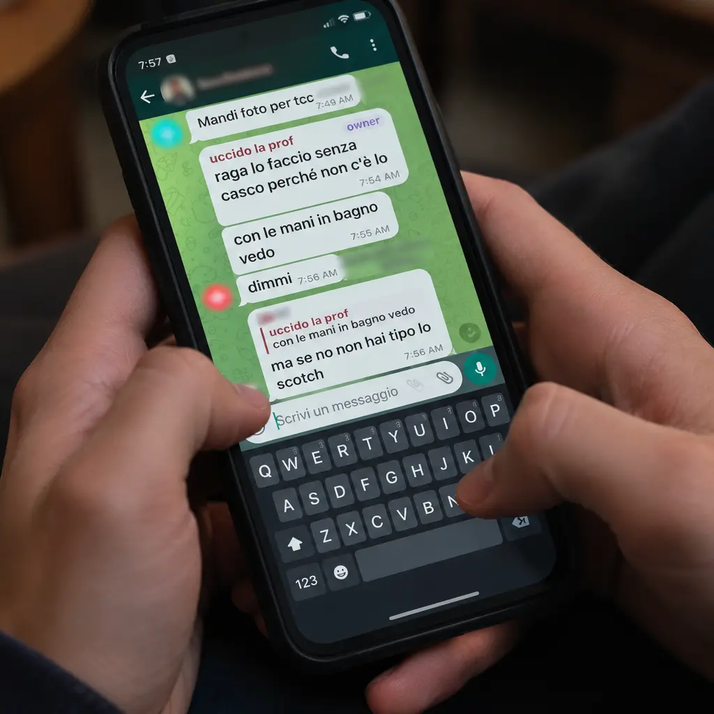 Sventato accoltellamento in una\u00A0scuola di Lamezia,\u00A0le richieste di foto nella chat:\u00A0«Lo faccio ma non ho il casco»\n
