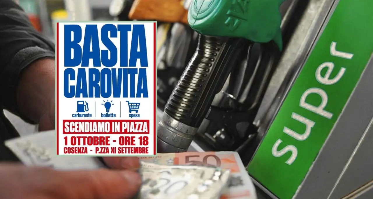 Carburante, bollette, carrello della spesa: il comitato La base scende in piazza a Cosenza\n