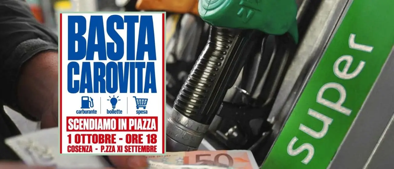 Carburante, bollette, carrello della spesa: il comitato La base scende in piazza a Cosenza\n