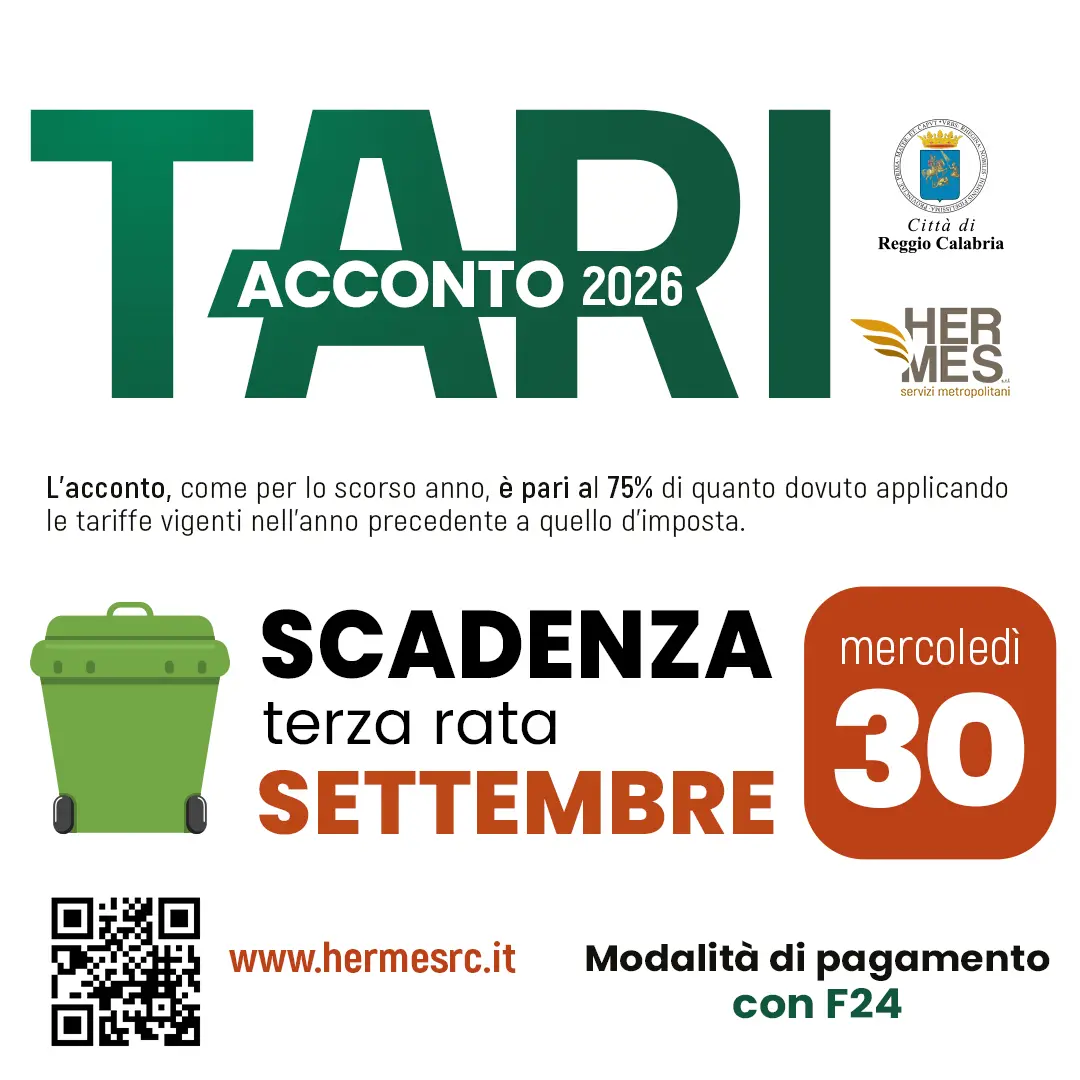 Tari\u00A02026, il 30 settembre scade la terza rata dell’acconto\n
