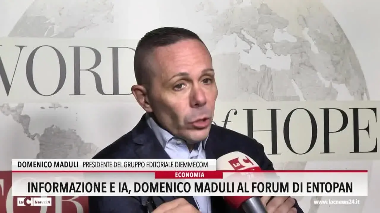 Informazione e IA, Domenico Maduli al forum di Entopan
