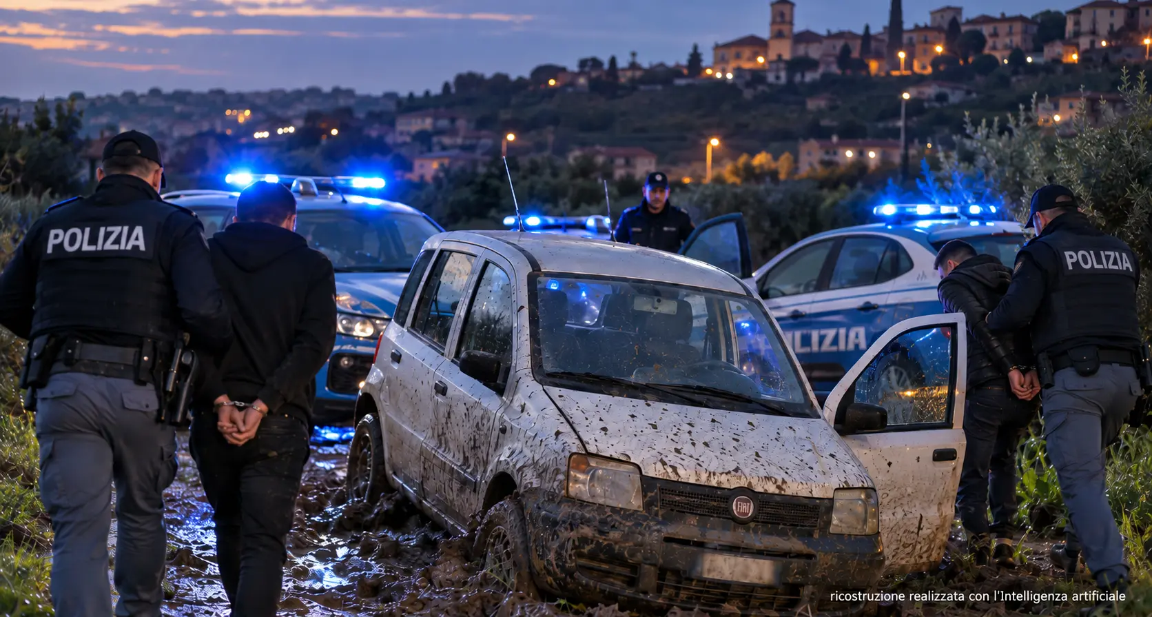 Auto rubata a Pizzo, inseguimento ad alta velocità tra le strade di Sant’Onofrio: due fermati dopo una corsa folle\n