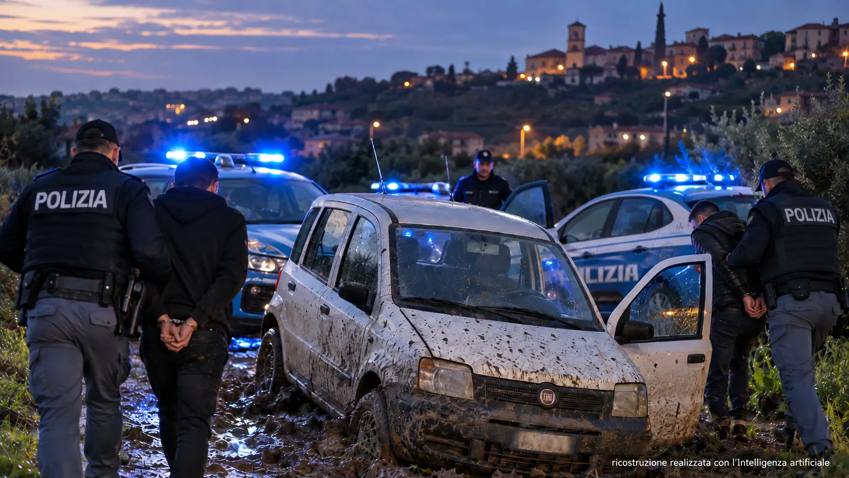 Auto rubata a Pizzo, inseguimento ad alta velocità tra le strade di Sant’Onofrio: due fermati dopo una corsa folle\n