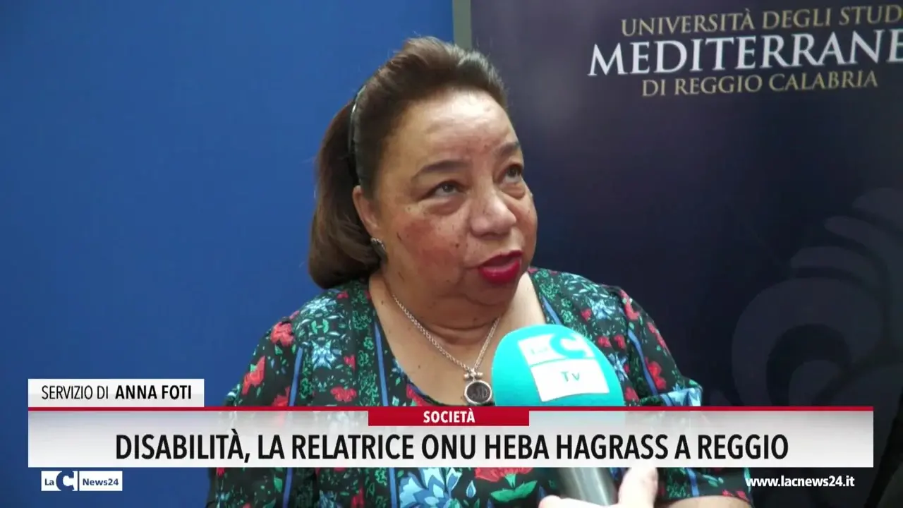 Disabiltà, la relatrice Onu Heba Hagrass a Reggio