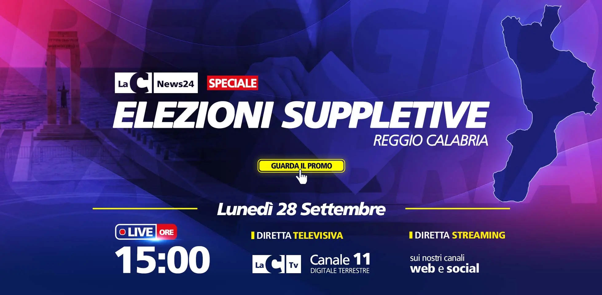 Suppletive a Reggio Calabria, seggi aperti fino alle 15. Poi lo spoglio in diretta su LaC e sulle nostre testate\n