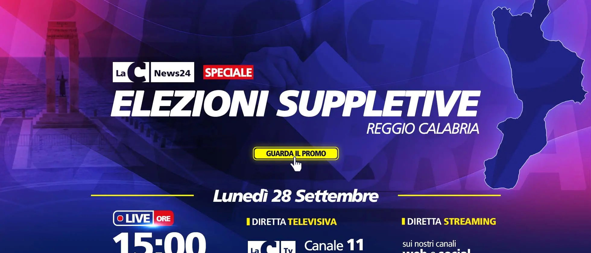 Suppletive a Reggio Calabria, seggi aperti fino alle 15. Poi lo spoglio in diretta su LaC e sulle nostre testate\n