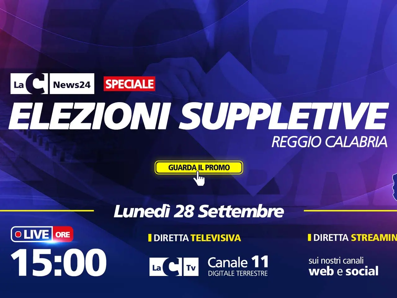 Suppletive a Reggio Calabria, seggi aperti fino alle 15. Poi lo spoglio in diretta su LaC e sulle nostre testate
