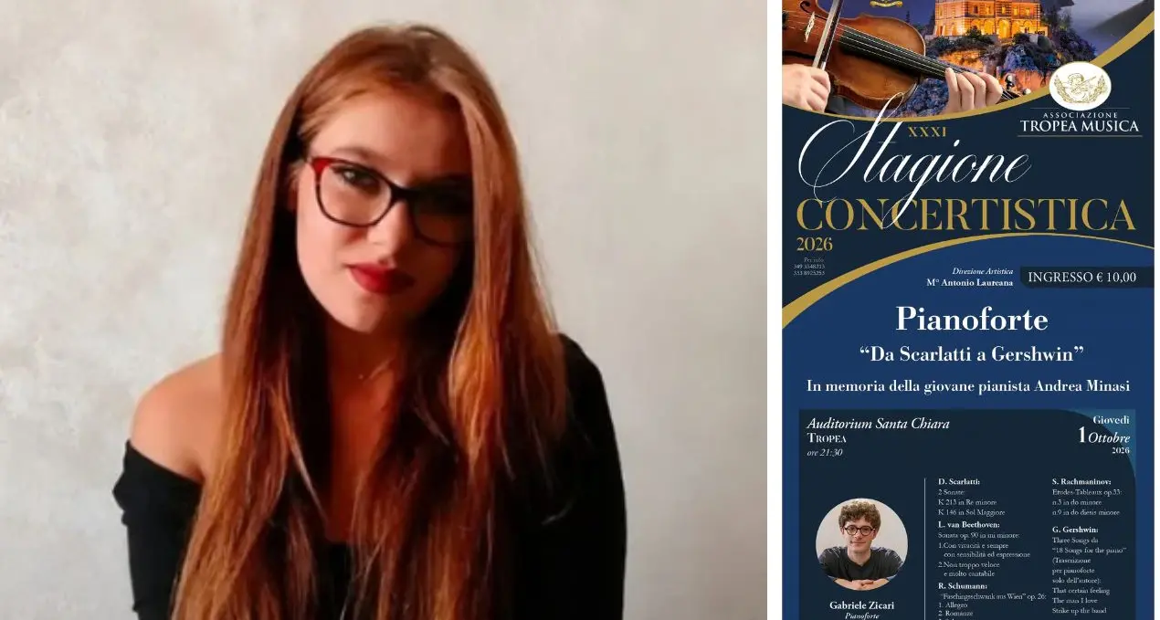 Tropea ricorda Andrea Minasi con un concerto per pianoforte: la musica rende omaggio alla giovane pianista\n