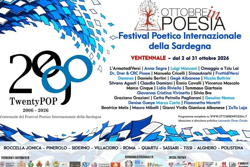 Ottobre in poesia, Roccella celebra i 20 anni del Festival con due eventi all’ex Convento dei minimi\n