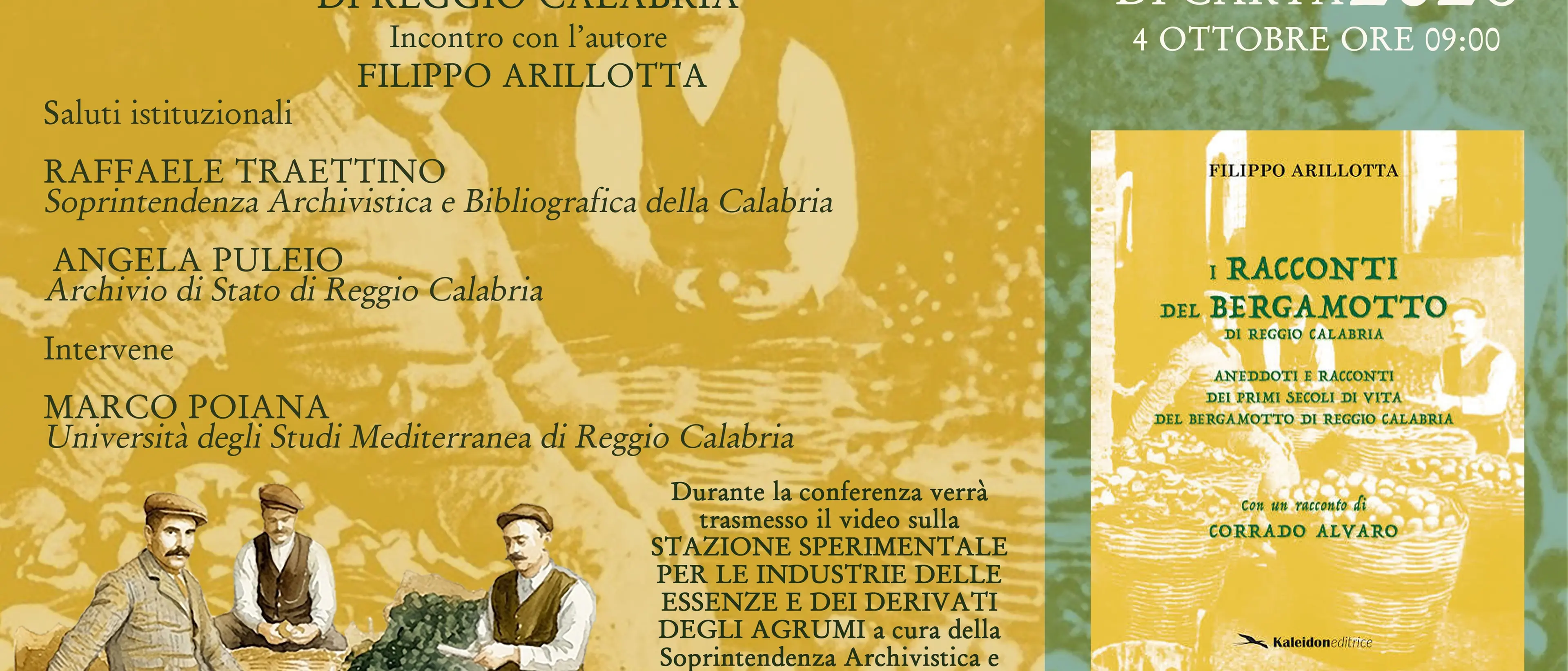 All’Archivio di Stato di Reggio una giornata dedicata all’oro verde:\u00A0il bergamotto racconta la sua storia