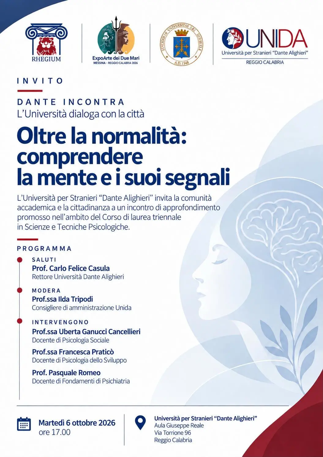 “Dante Incontra” apre l’Università alla città: dalla mente ai segnali del disagio, un nuovo spazio di confronto tra ricerca e comunità\n