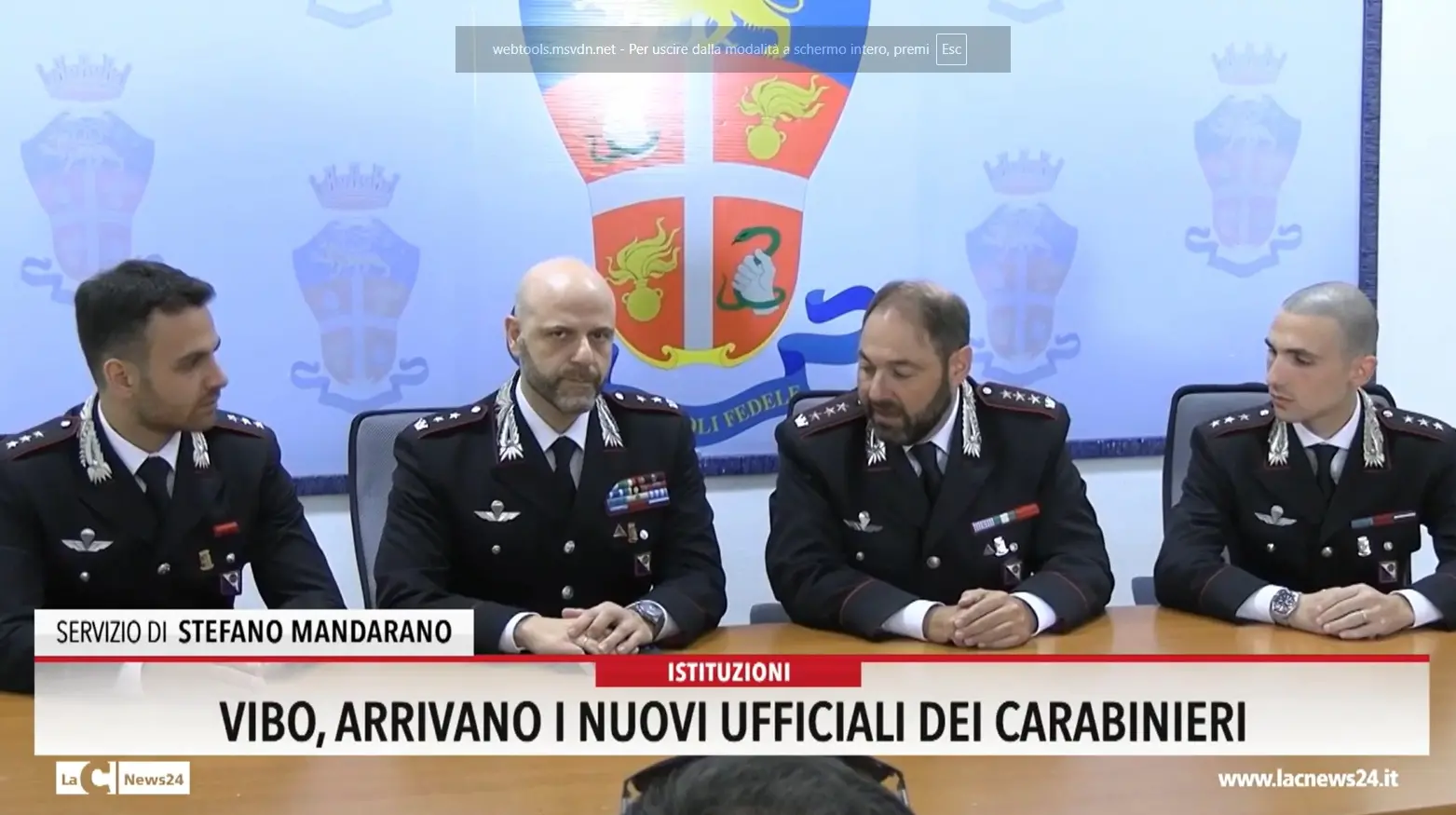 Vibo, arrivano i nuovi ufficiali dei carabinieri