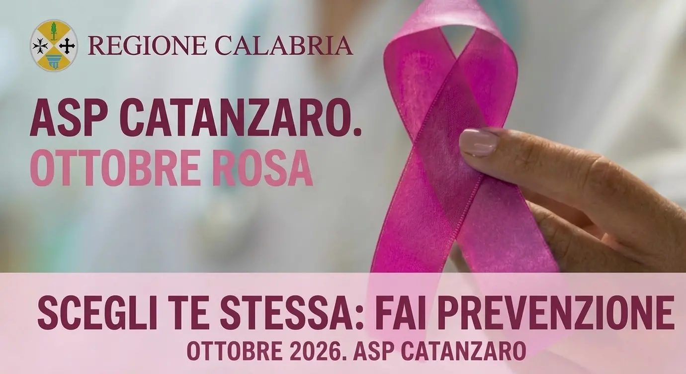Ottobre Rosa: Asp di Catanzaro lancia campagna Prevenzione dei Tumori femminili