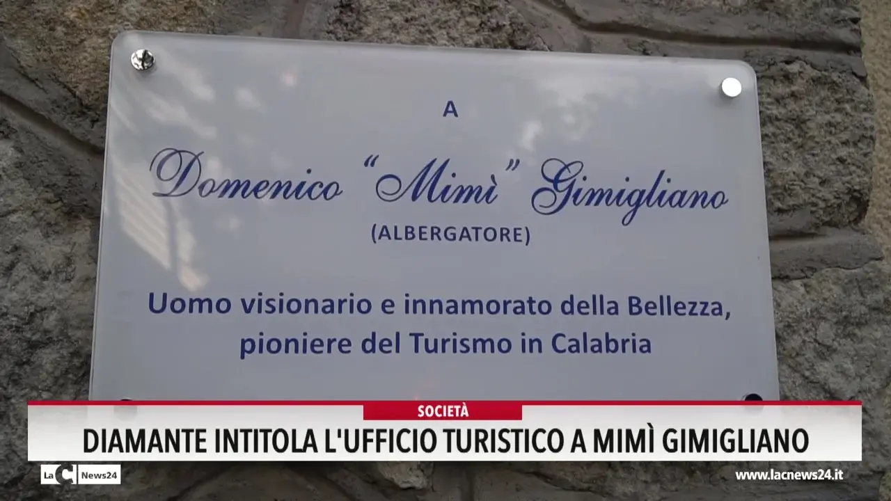 Diamante intitola l'ufficio turistico a Mimi Gimigliano