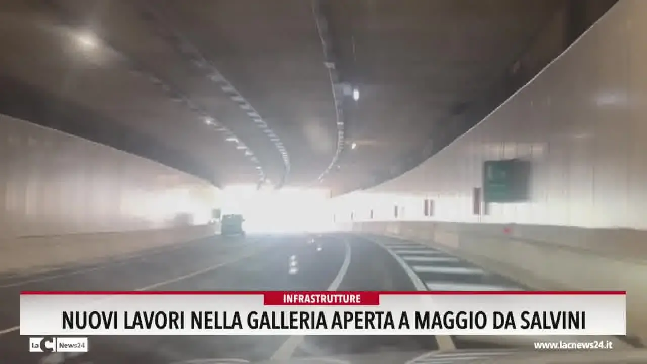 Nuovi lavori nella galleria aperta a Maggio da Salvini