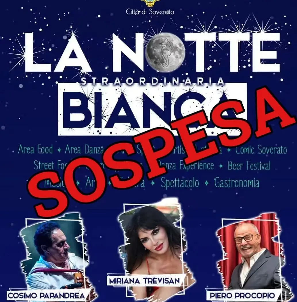 Presidio a oltranza\u00A0a Davoli: il Comune di Soverato sospende la Notte Bianca\u00A0\"per ordine pubblico e in solidarietà ai manifestanti\"\n
