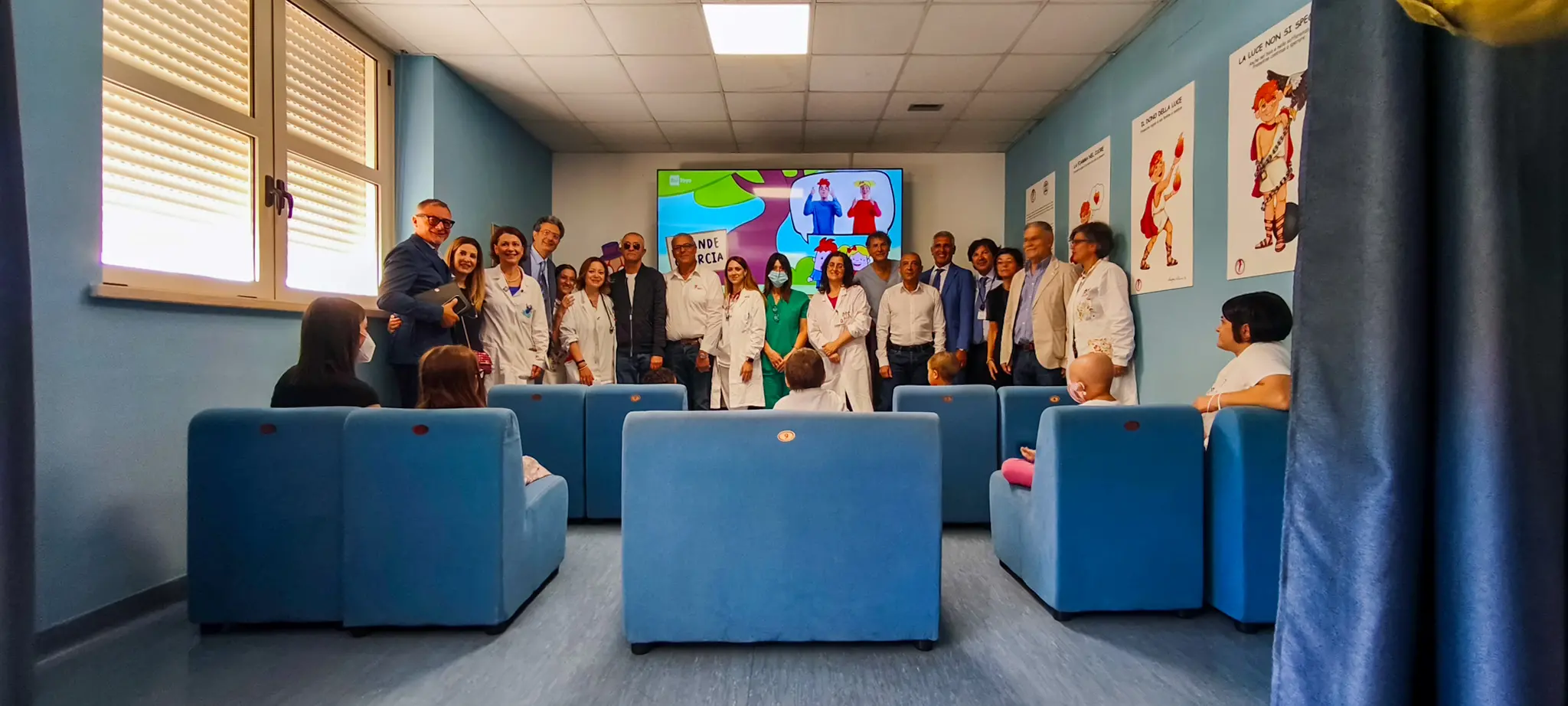 L'umanizzazione delle cure passa dal mini-Cinema donato all'Oncoematologia Pediatrica del presidio \"Morelli\"\n