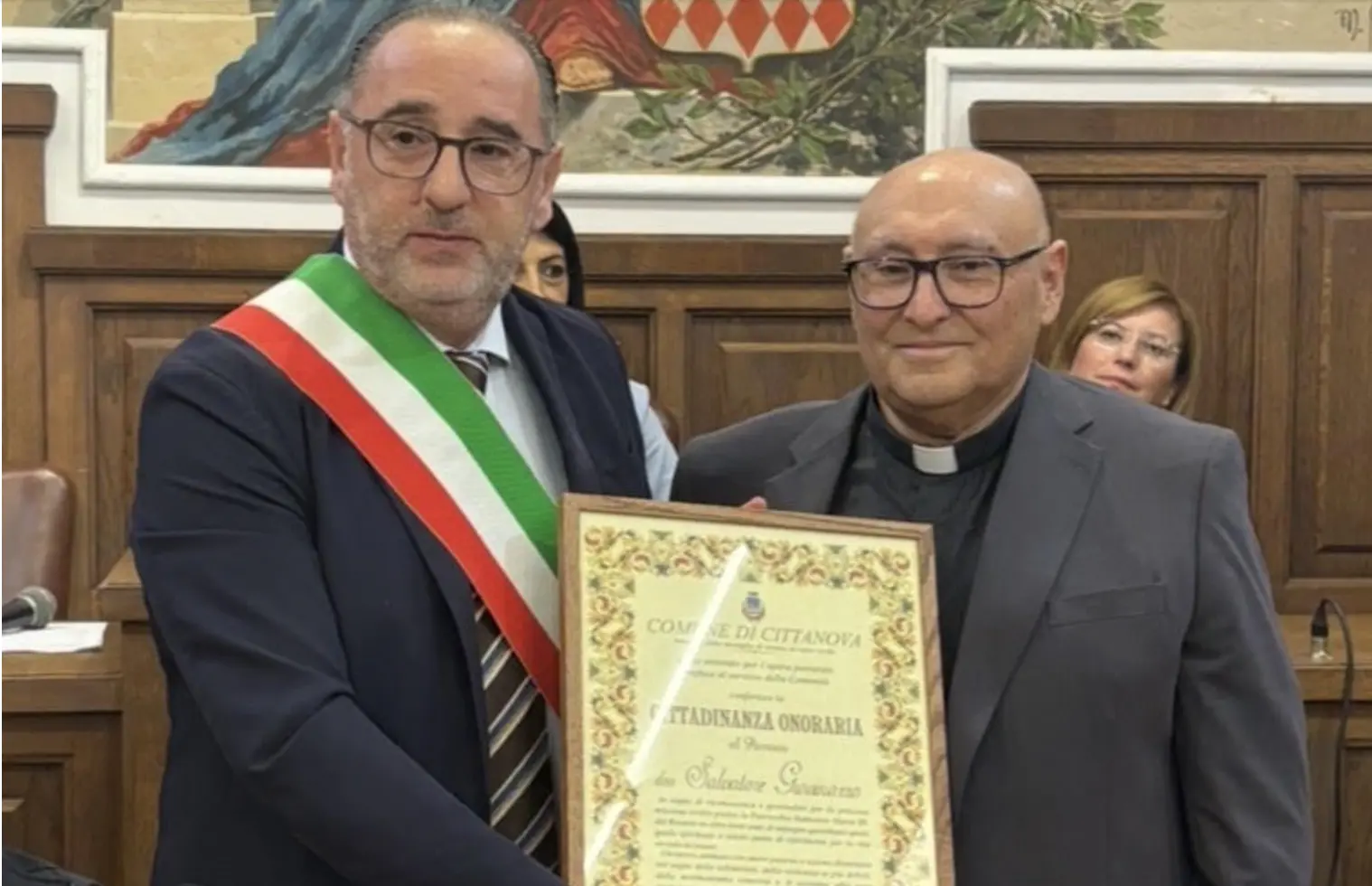 Cittanova, consegnata la cittadinanza onoraria a don Salvatore Giovinazzo\n