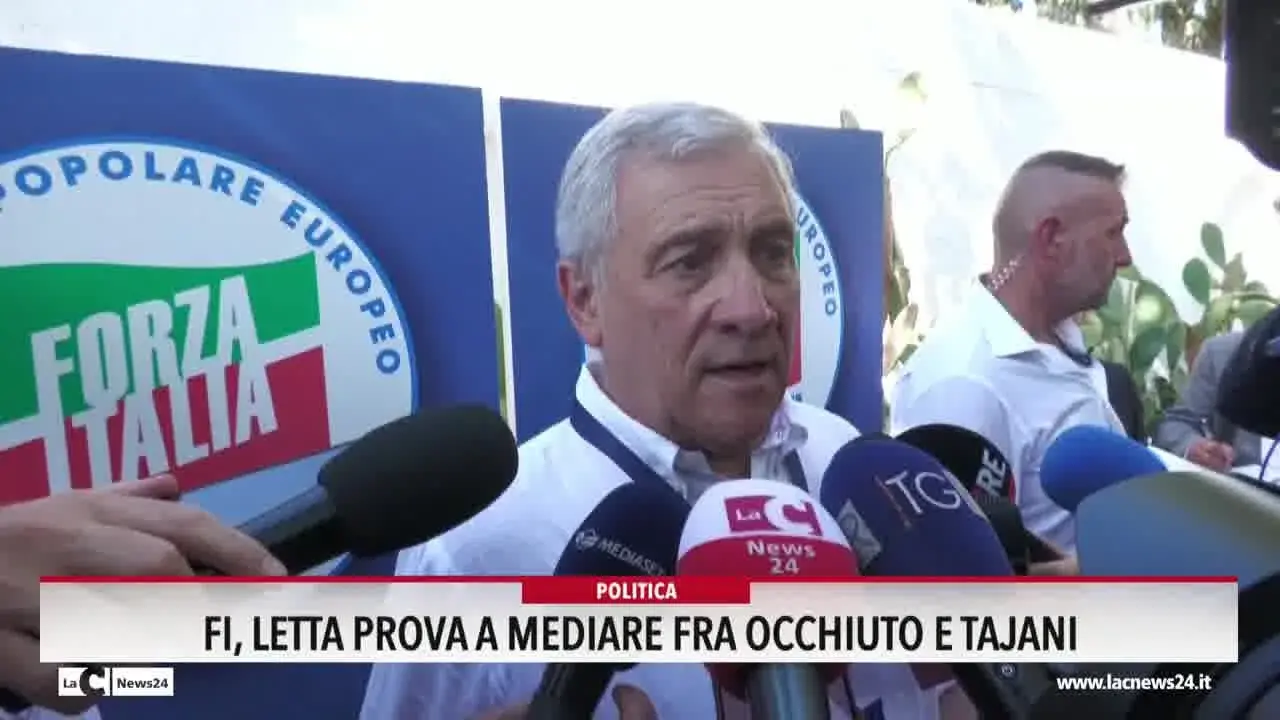 FI, Letta prova a mediare fra Occhiuto e Tajani