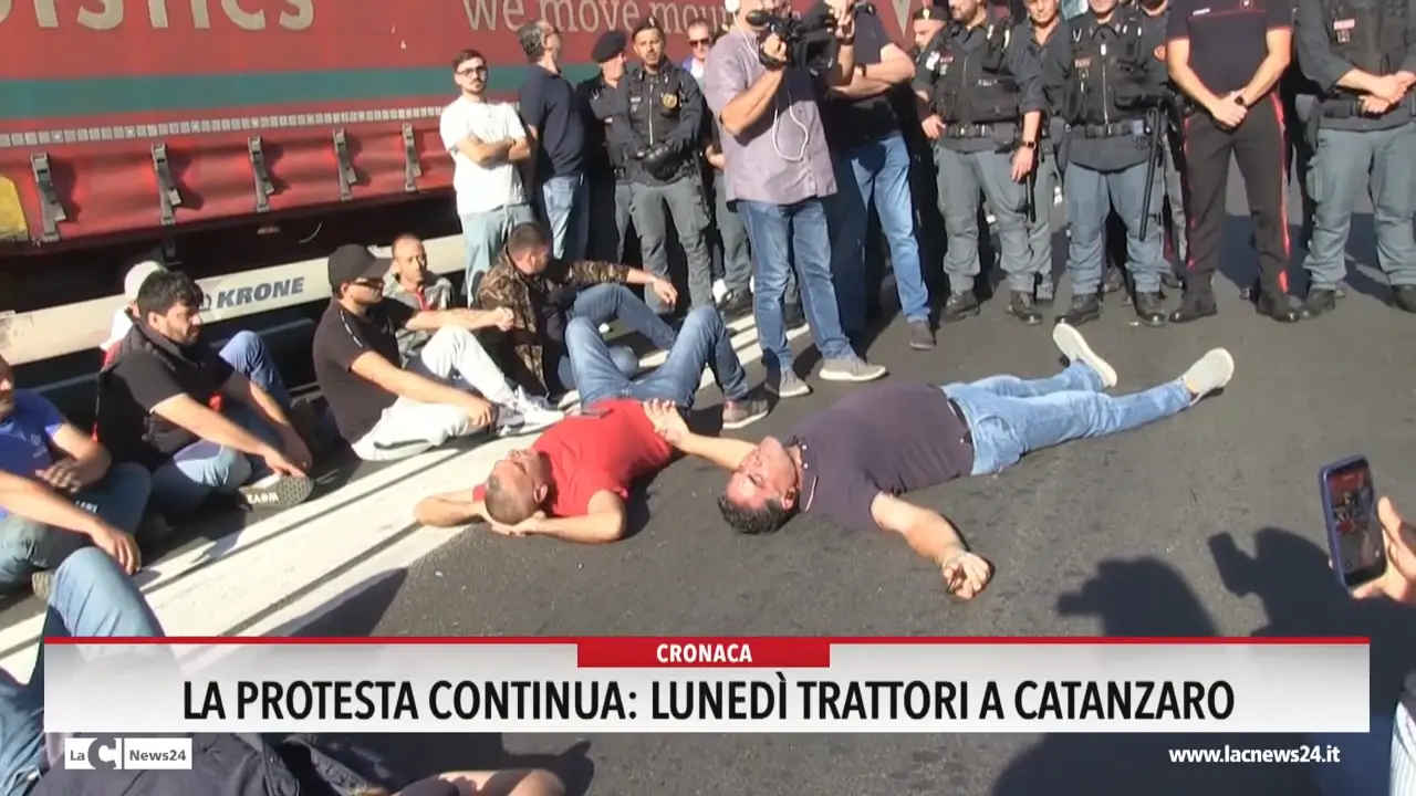 La protesta continua, lunedì trattori a Catanzaro
