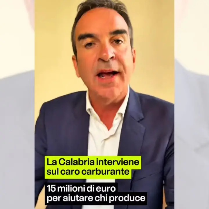 Caro carburanti, Occhiuto annuncia 15 milioni per i calabresi: «Fatto il massimo per aiutare famiglie e imprese»\n