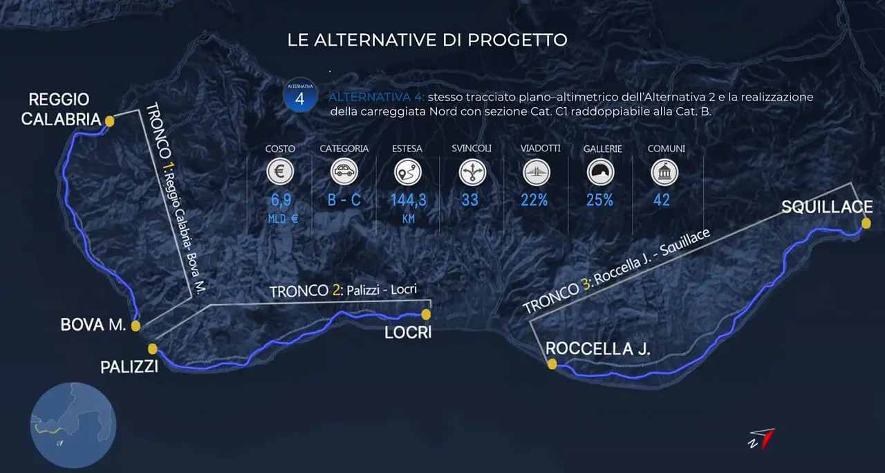 Nuova SS106, ecco la Variante 4: il \"Cavallo di Troia\" dell’ammodernamento che lascia due terzi della Jonica a carreggiata singola\n