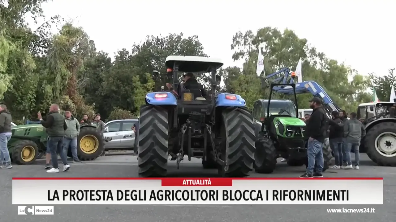La protesta degli agricoltori blocca i rifornimenti a Vibo Marina