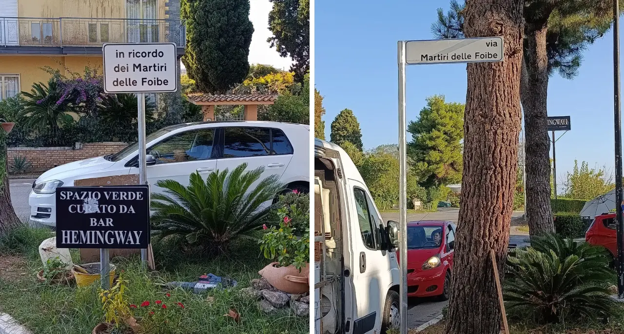 Vibo, una via e un’aiuola dedicate ai Martiri delle Foibe: installate le targhe vicino alla Scuola di Polizia\n
