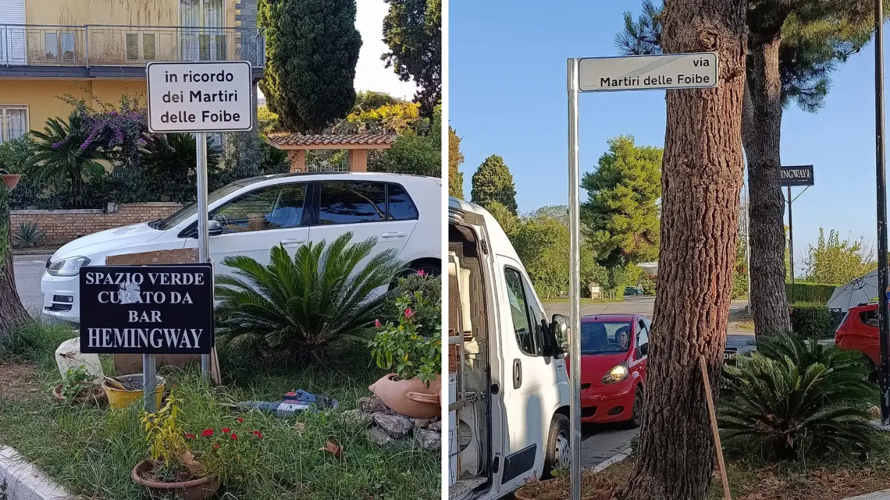 Vibo, una via e un’aiuola dedicate ai Martiri delle Foibe: installate le targhe vicino alla Scuola di Polizia\n