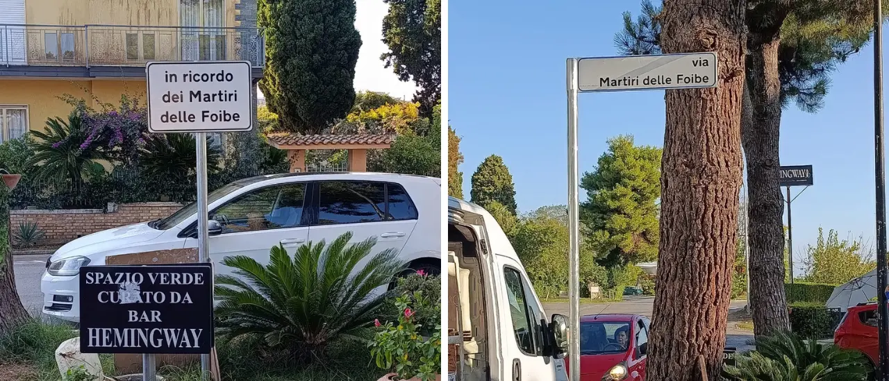 Vibo, una via e un’aiuola dedicate ai Martiri delle Foibe: installate le targhe vicino alla Scuola di Polizia\n