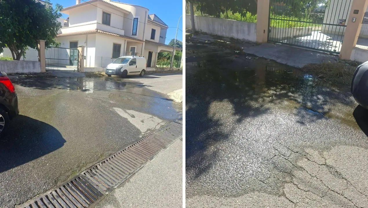 A Sciconi una perdita d’acqua lungo la strada da quasi un anno, Ri-generazione Briatico: «S’intervenga»\n