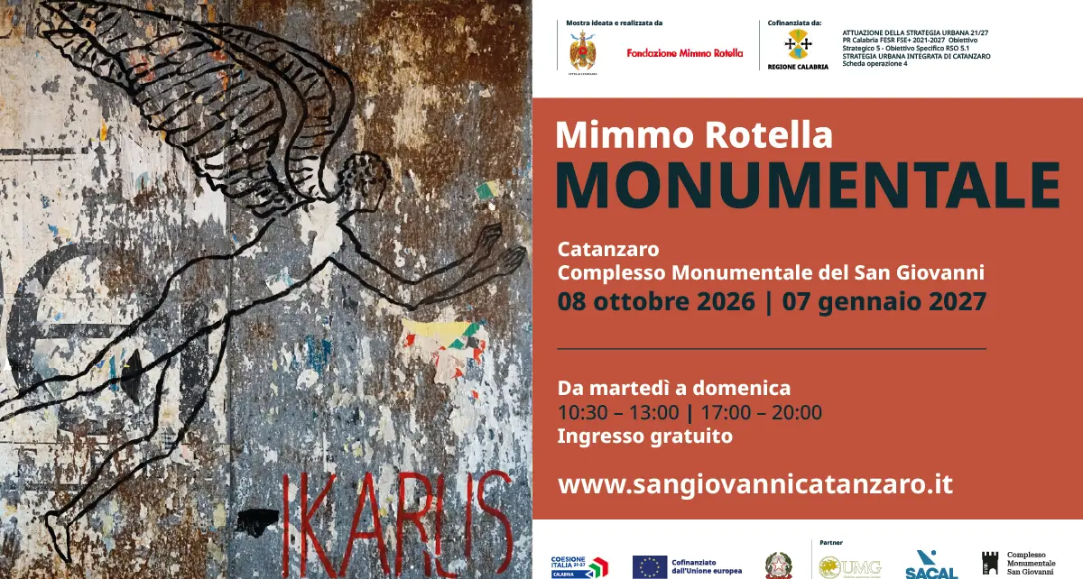 Catanzaro ricorda con una grande mostra la figura e l'opera del maestro Mimmo Rotella, a vent'anni dalla sua scomparsa\n