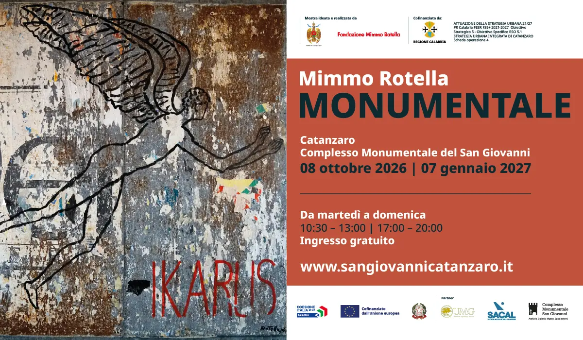 Catanzaro ricorda con una grande mostra la figura e l'opera del maestro Mimmo Rotella, a vent'anni dalla sua scomparsa\n