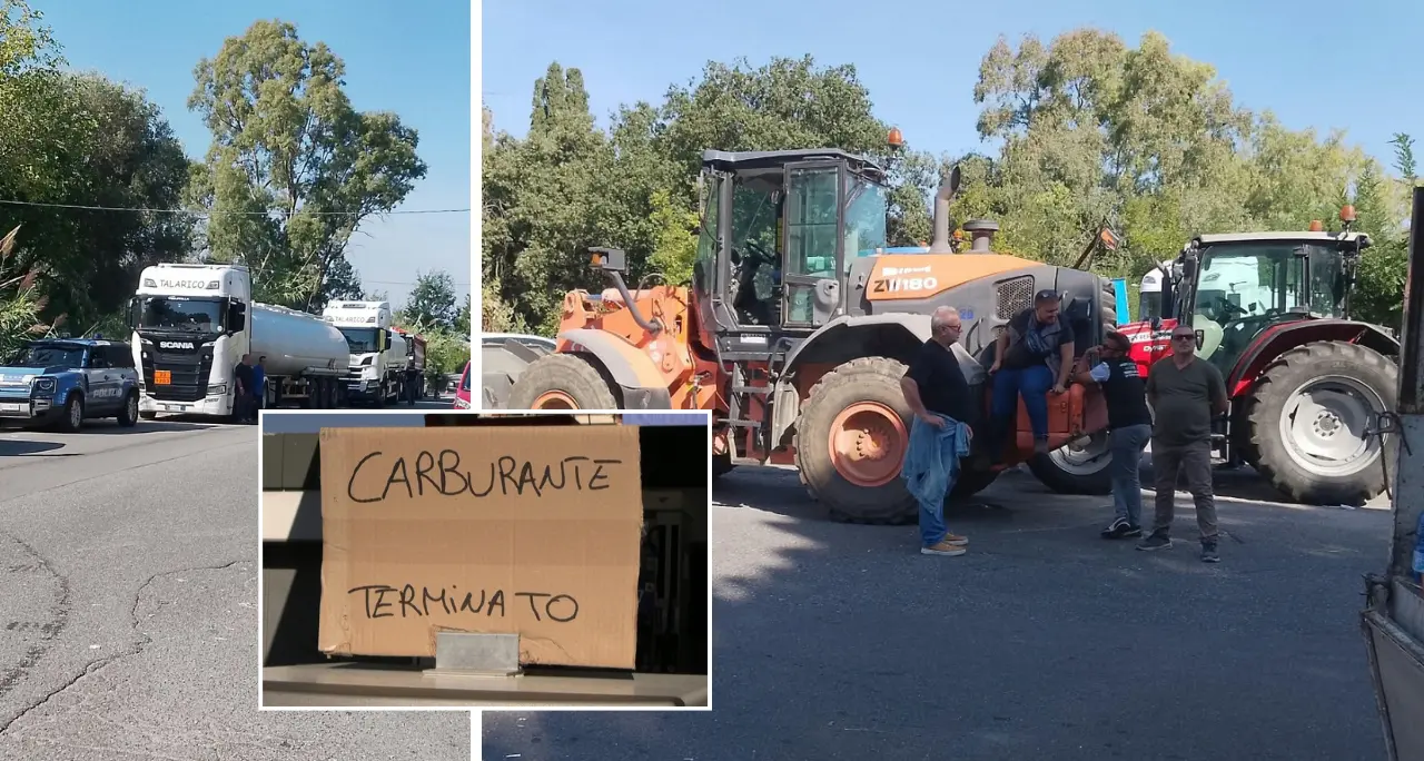 Vibo Marina, blocco degli agricoltori\u00A0ad oltranza: passano solo\u00A010 autocisterne al giorno. E il carburante comincia a mancare: code ai distributori\n