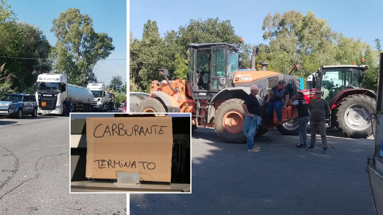 Vibo Marina, blocco degli agricoltori\u00A0ad oltranza: passano solo\u00A010 autocisterne al giorno. E il carburante comincia a mancare: code ai distributori\n
