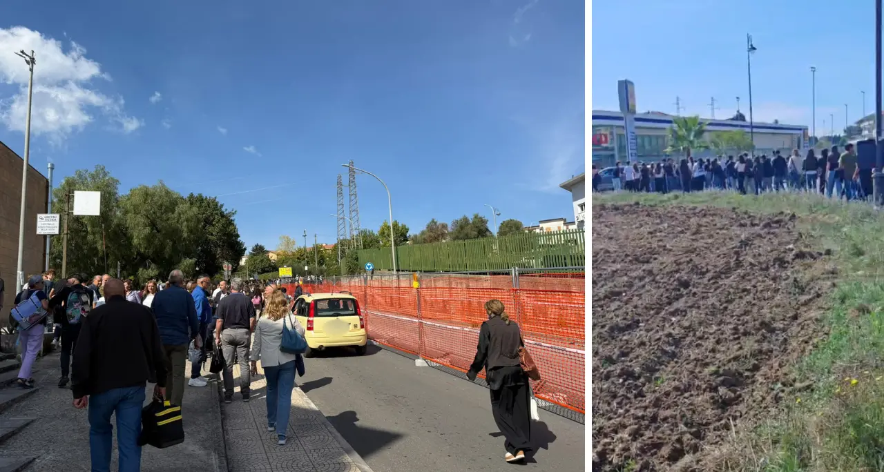 Vibo, fuga di gas nel cantiere di via Artigiani ed evacuazione del liceo Berto: oltre mille persone sciamano nel caos\n