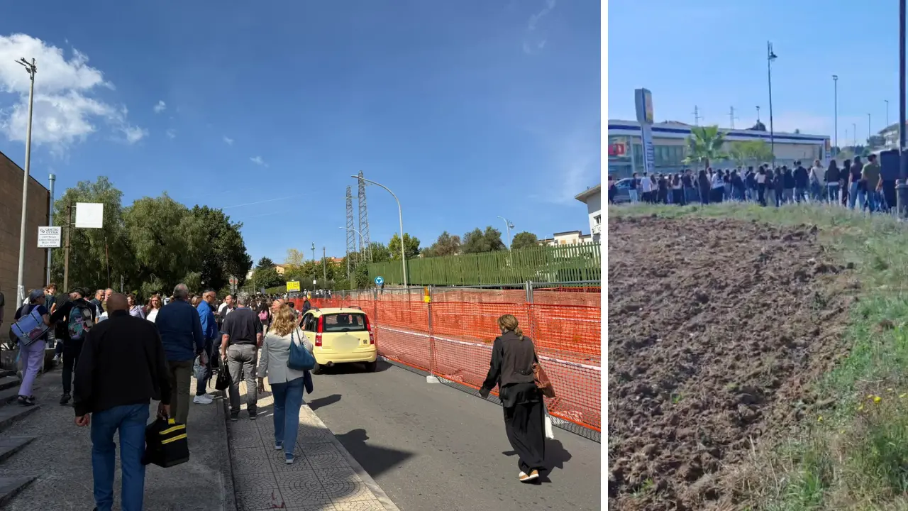 Vibo, fuga di gas nel cantiere di via Artigiani ed evacuazione del liceo Berto: oltre mille persone sciamano nel caos\n
