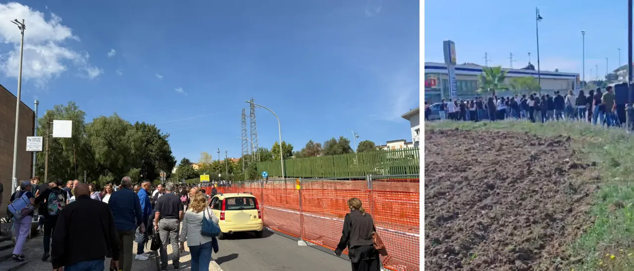 Vibo, fuga di gas nel cantiere di via Artigiani ed evacuazione del liceo Berto: oltre mille persone sciamano nel caos\n