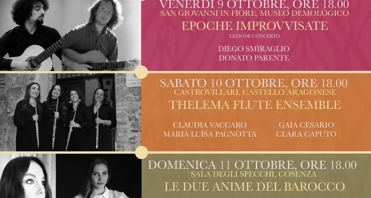 Festival Antonio Vivaldi, tre concerti tra San Giovanni in Fiore, Castrovillari e Cosenza\n