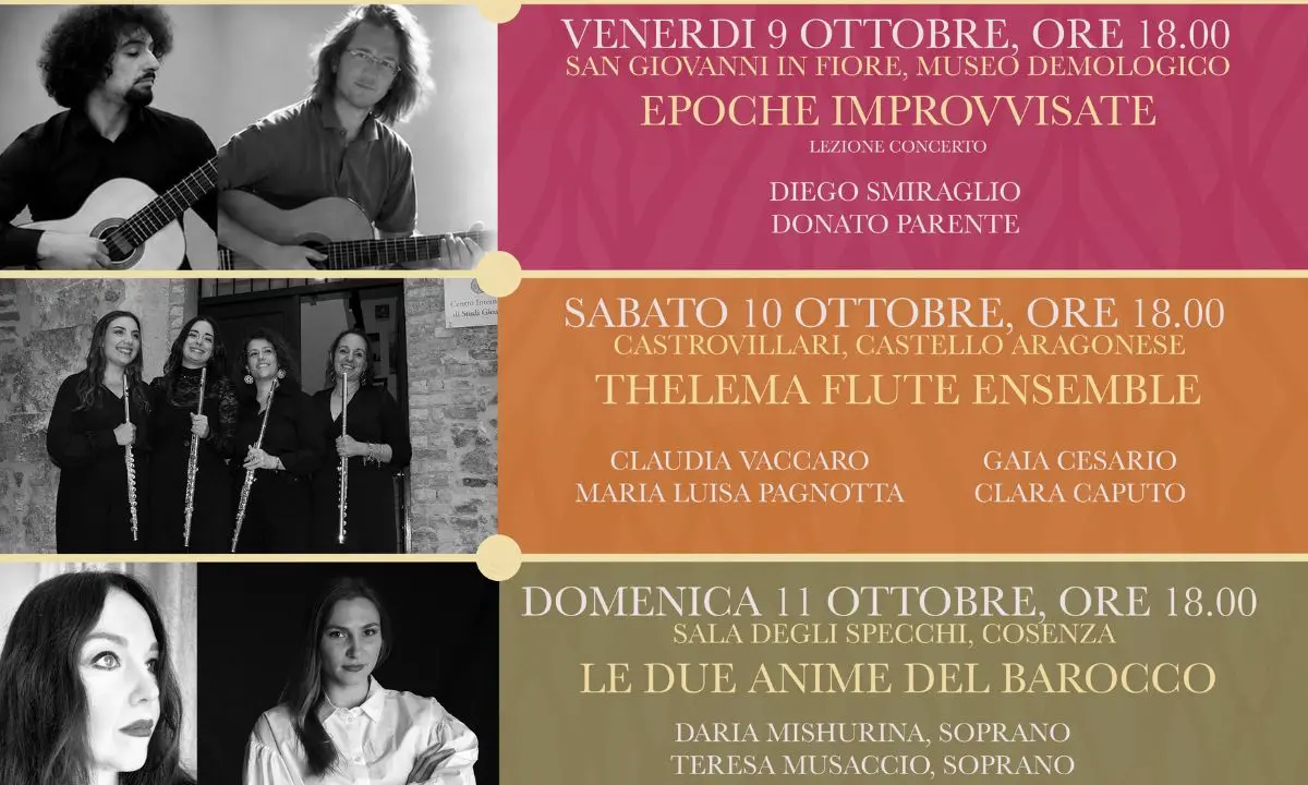 Festival Antonio Vivaldi, tre concerti tra San Giovanni in Fiore, Castrovillari e Cosenza\n